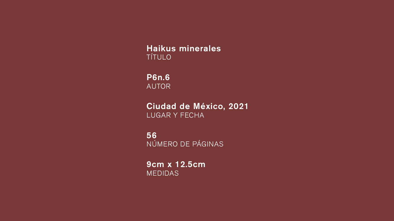 Haikus Minerales - P6N6